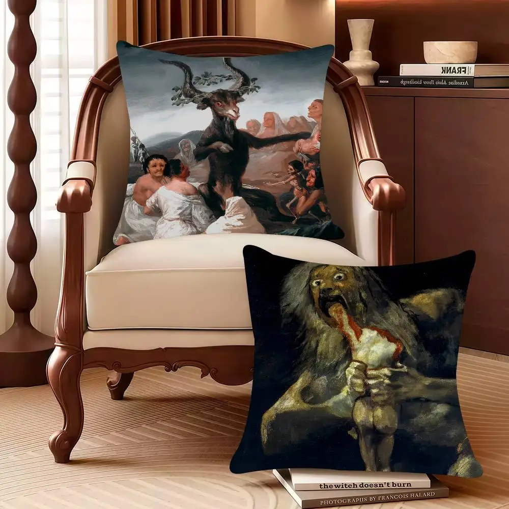 

el aquelarre F-Francisco G-Goya Art Pillow Case Decor Protective Covers Comfortable soft for Sofa Living Room Home office