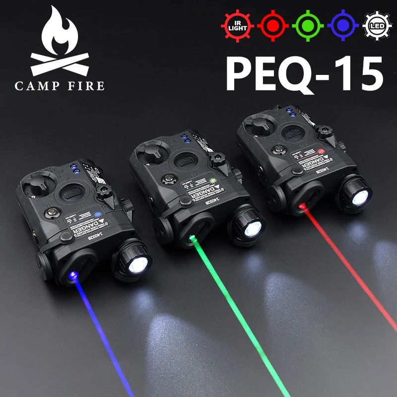 

Tactical Airsoft AN PEQ 15 PEQ15 LA5C Red Dot Green Blue IR Fill Light Laser Indicator Weapon Scout Light LED Strobe Flashlight