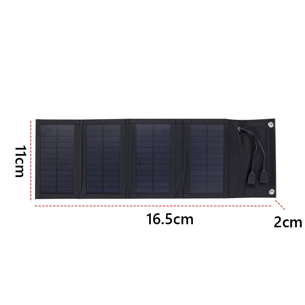 Складная солнечная панель 10 Вт IP65 Водонепроницаемое уличное портативное складное зарядное устройство для солнечной панели для кемпинга на открытом воздухе Зарядное устройство для солнечной батареи