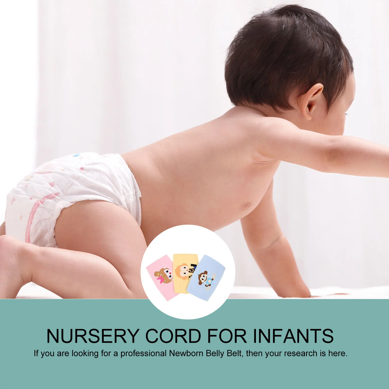3 pezzi fasce per cordone ombelicale per bambini fasce elastiche per pancia neonato in cotone protezione addominale cinture per ombelico per neonati resistenti al freddo