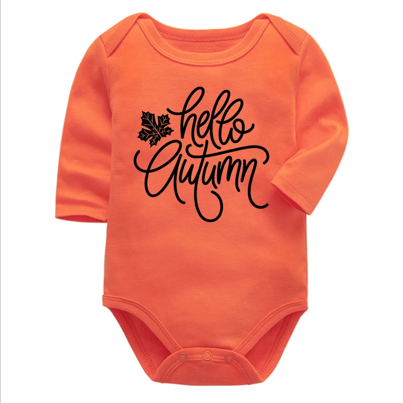 

Hello Autumn Baby Onesie Hello Fall Bodysuits I Love Fall New Born Baby Items Fall Thanksgiving Baby Clothes New Born