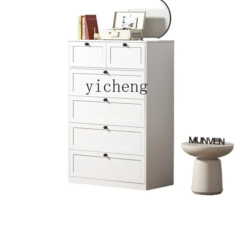 

Tqh Living Room Bedroom Storage Cabinet Locker Simple Modern Chest of Drawer Entrance Cabinet Five-Bucket Cabinet Bed