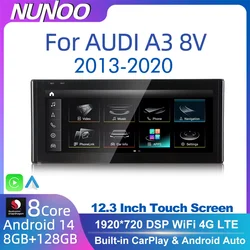 Android 14 8+128GB CarPlay For Audi A3 8V 2013-2020 GPS Car Multimedia Player Navigation Auto Radio Stereo DSP WiFi