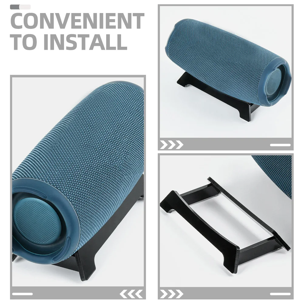 

Speaker Desktop Stand Acrylic Free Space Bookshelf Monitor Desk Stylish Stability Durability Easy Install Clean