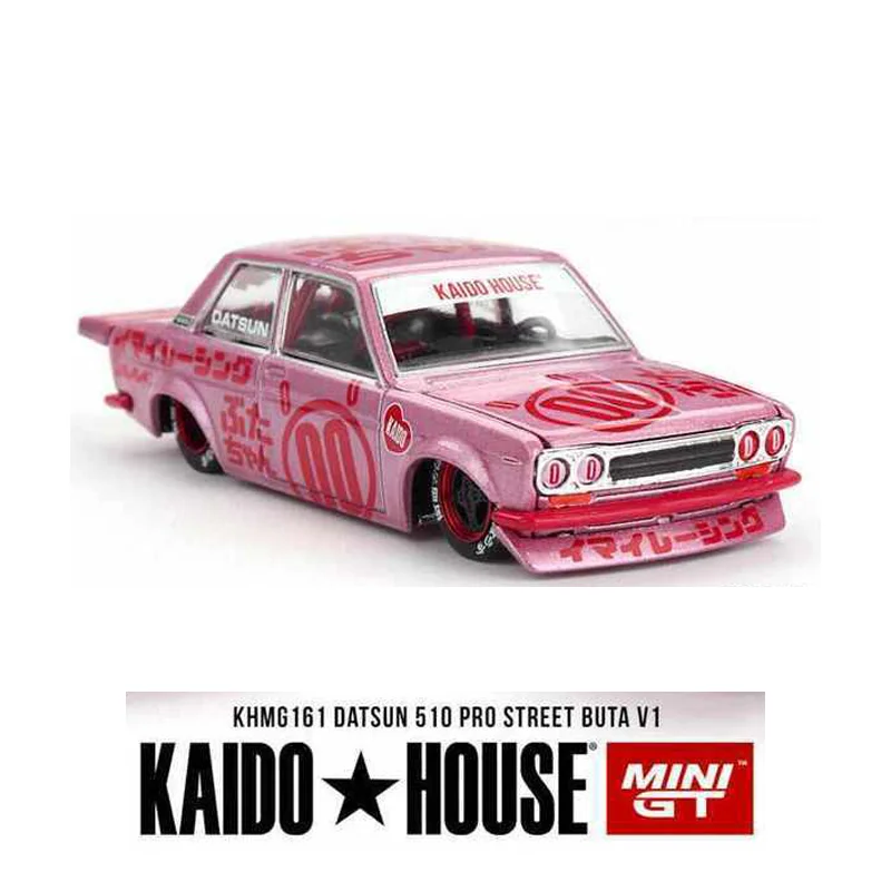 

Kaido House + MINIGT 1:64 Datsun 510 Pro Street Buta V1, литая под давлением модель автомобиля из сплава, коллекция подарок