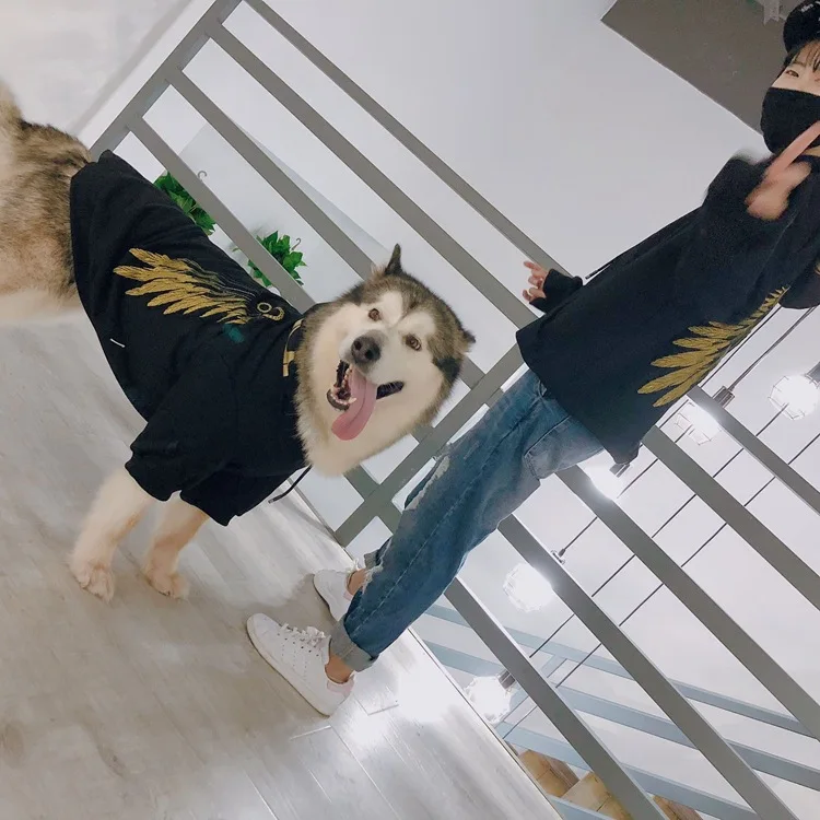 

Family Dog Hoodie, Comfortable Dog and Owner Matching Hoodies Soft Dog Sweater for Large Dogs Alaskan Malamute, Parent & Dog Hoo