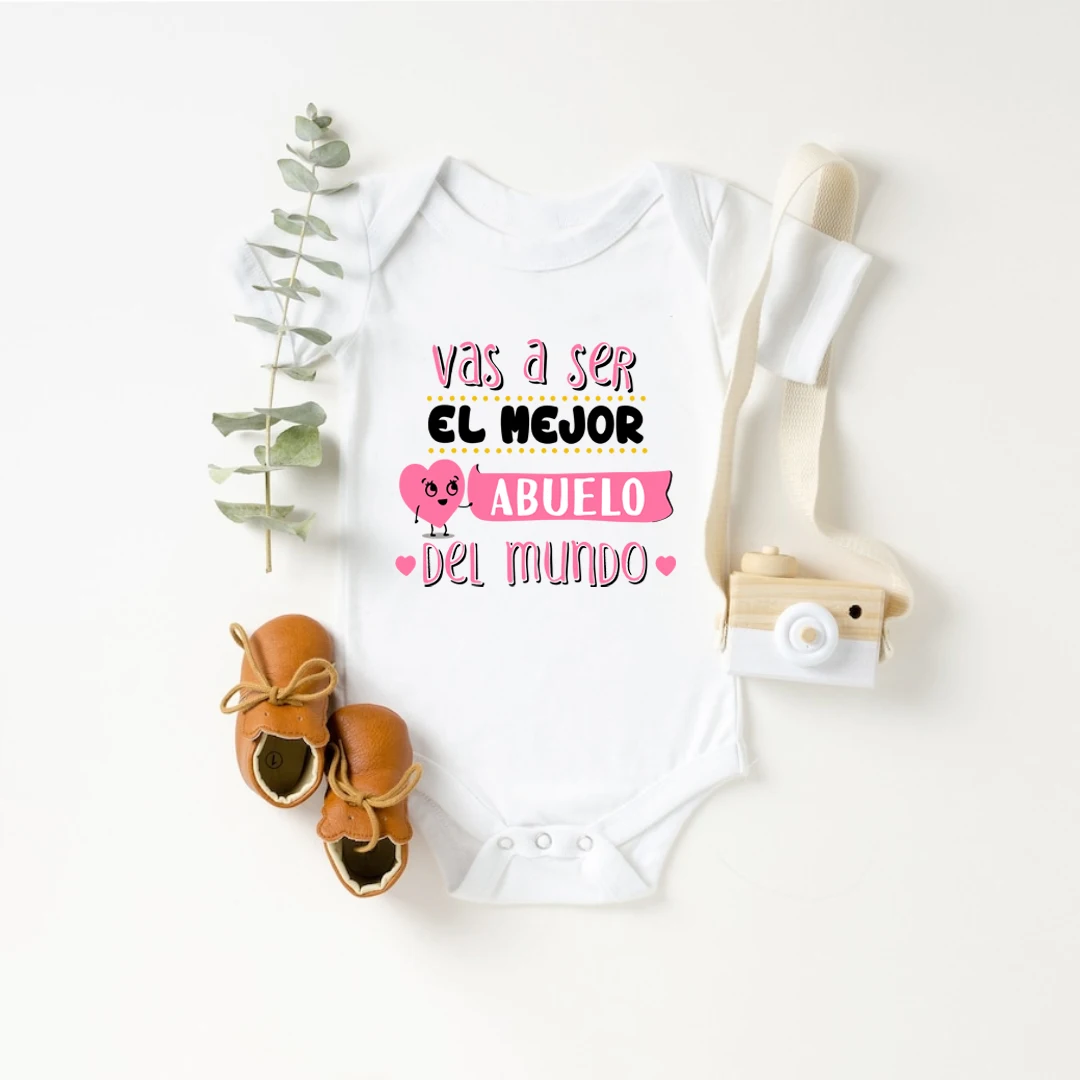 

You're Going To Be The Best Grandfather in The World Printed Baby Rompers Pregnancy Announcement Newborn Romper Infant Bodysuit