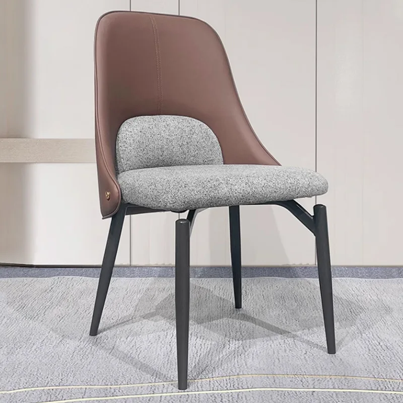 

Marsiling Set of 2 Luxury Dining Chairs Leather Fabric with Steel Leisure Upholstered Chair for Dining Room Kitchen Study Room