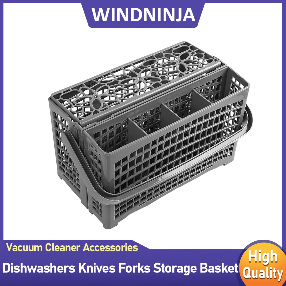 Cesto de armazenamento para máquina de lavar louça, peças para bosch/maytag/kenmore/whirlpool/lg/ge, suporte para armazenamento de facas e garfos