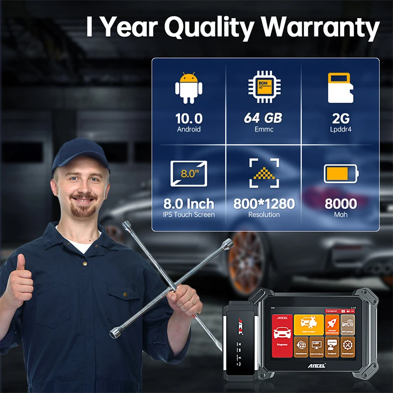 ANCEL V6 Pro+HD Professional Scan Tool For Car And Truck Diagnostic ECU Coding
