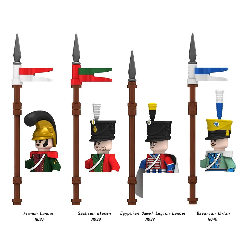 MOC Military Napoleonic Wars French Russian Figure Army Building Block Soldier Weapon Guns Sword Backpack Accessories Brick B137