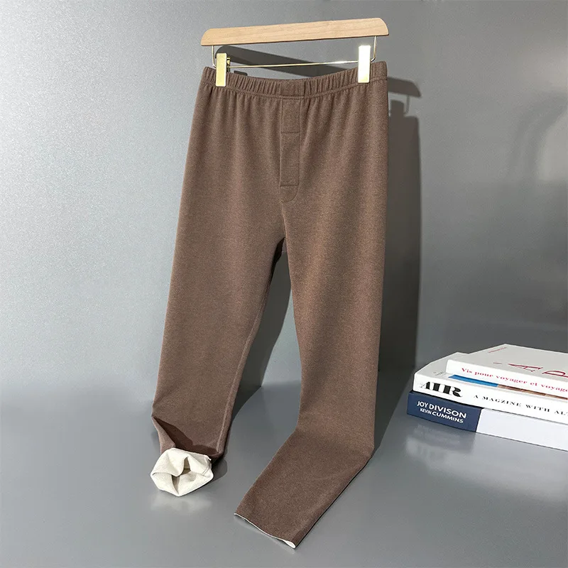 Thermal Underwear Long Johns Men Winter Bottom Pants Fleece Warm Pants Long Casual Trousers Cotton Leggings for Man Sleepwear