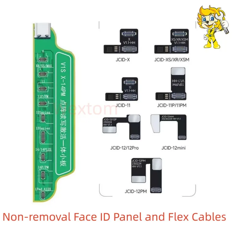 JCID JC – câble FPC flexible pour iPhone X/11/12/13/14, sans soudure, projecteur de points, matrice de points V1S/V1SE