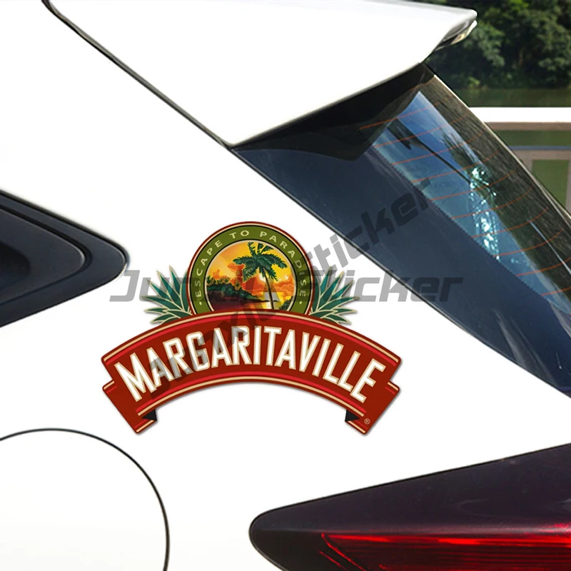 For Margaritaville Decal Sticker, Car Sticker for Laptop, Bottle, Truck, Phone, Motorcycle, Window, Wall, Cup