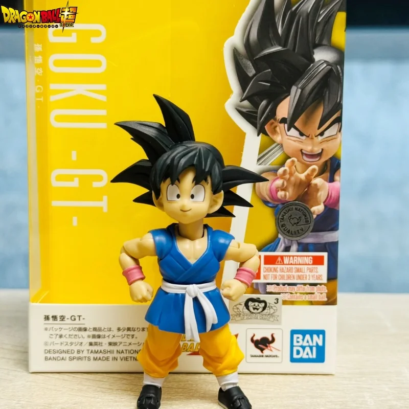 

Figuarts Dragon Ball Son Goku Gt Kid Kamehameha Anime Action Figures Doll Collection Shf Turtle Destruction Wave Model Toy