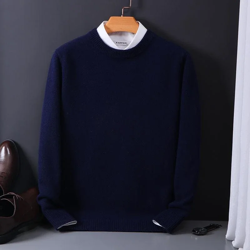 Navy blue O-collar