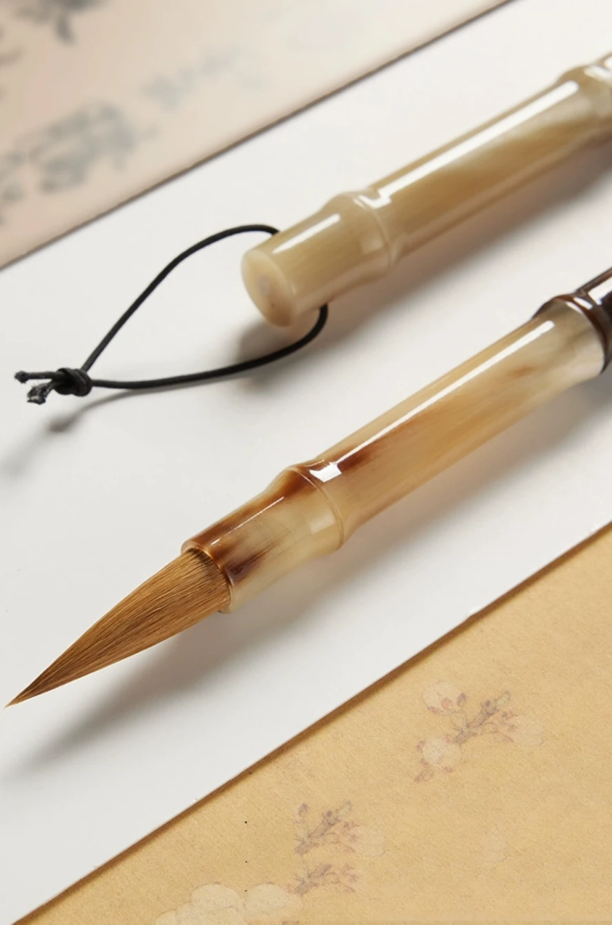 Premium Chinese Calligraphy Brush Set - Natural Wolf & Mixed Hair | Regular/Running Script | Copybook Tracing Kit for Profession