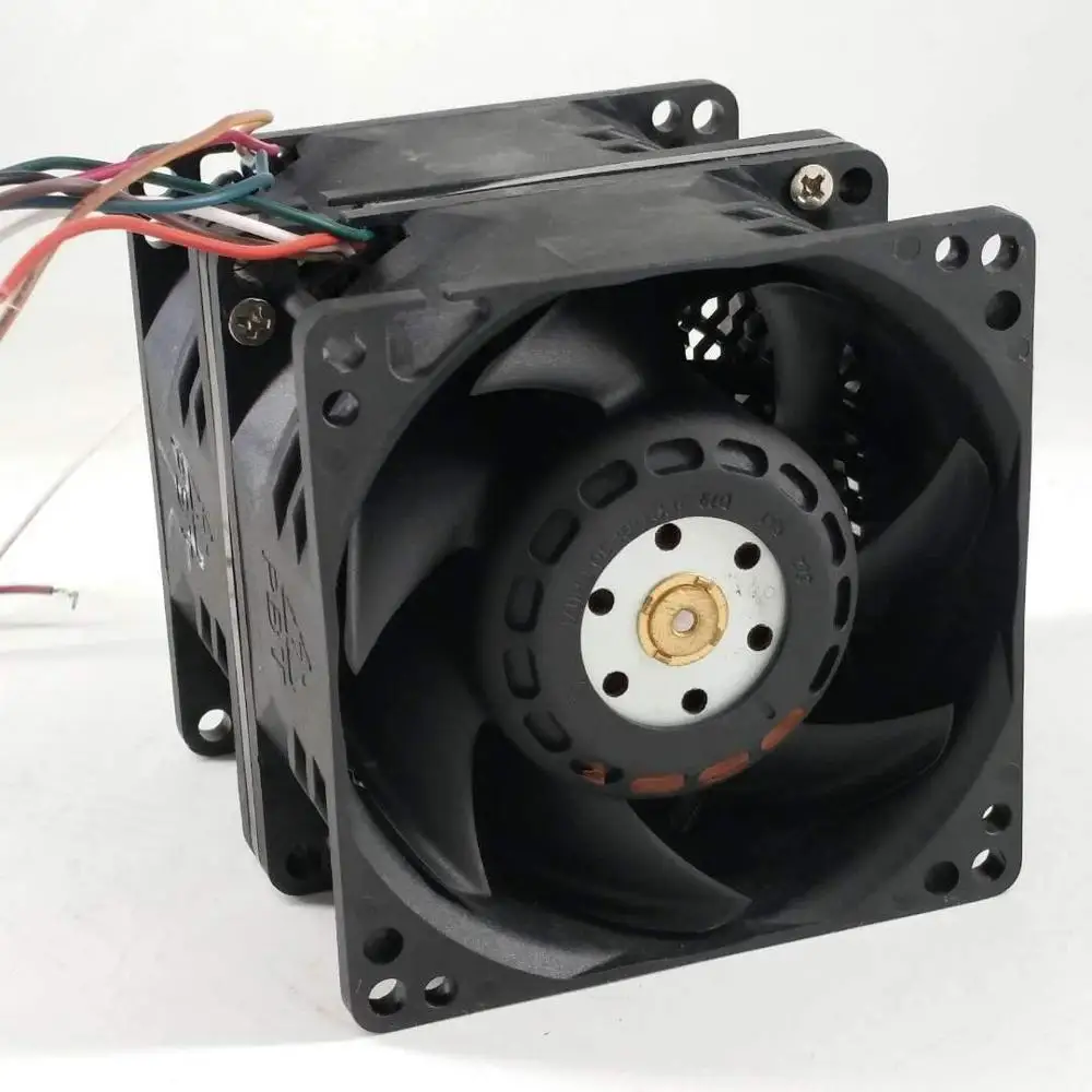 Supercharging Fan For AVC DFPH0880B8S 8080 8cm DC 48V 3.96a Dual Motor Server Car Booster High Speed Fan