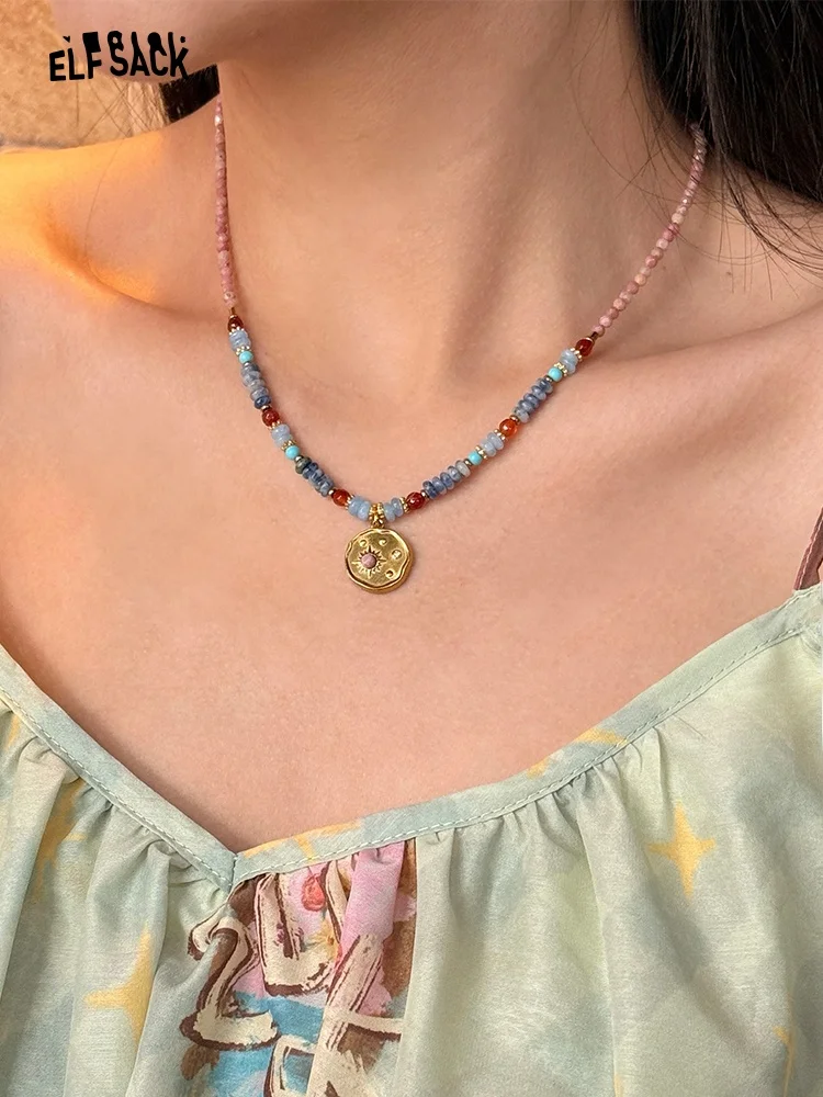 elfsa-2026-新デザインセンセーションカラフルなビーズネックレスフェアリーポケットユニークな小規模なアудエンス向け鎖骨チェーンファッションアクセサリー