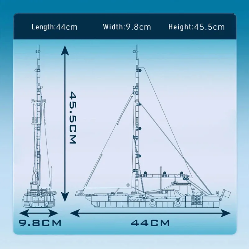 MOULD KING 10190 767 ELEMENTÓW Nowoczesny Zestaw do Budowy Żaglowca Transformowalny Kreatywny Model Statku dla Dorosłych Kolekcjonerów i Entuzjastów DIY