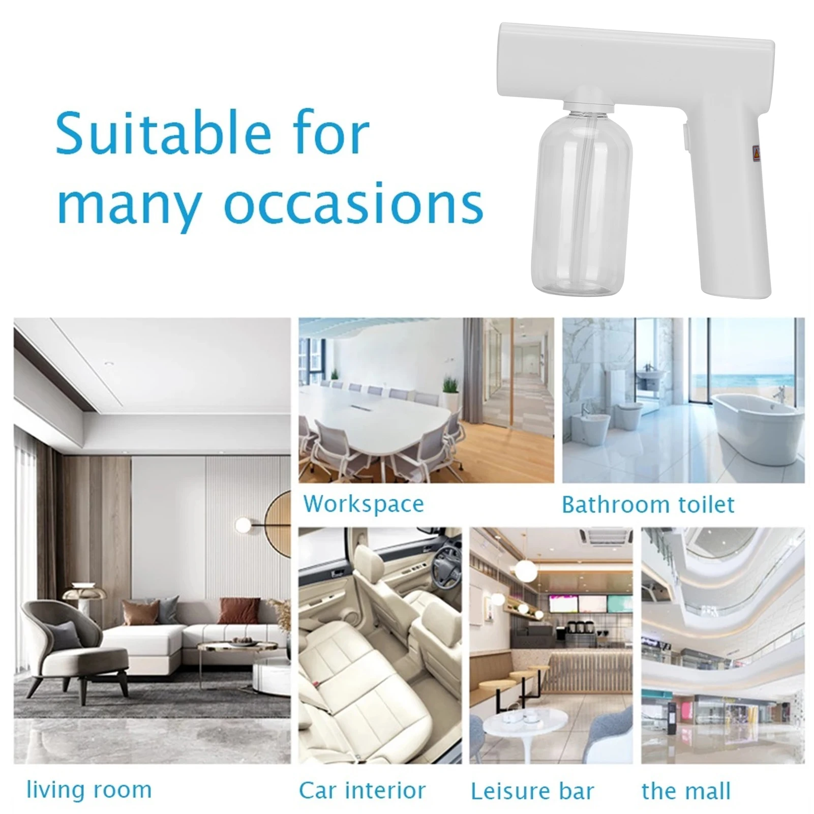 

300 мл Парикмахерская бутылка-распылитель Нано-синий свет Паровой спрей Садовый дом Бутылка для полива НОВЫЙ стильБеспроводной распылитель