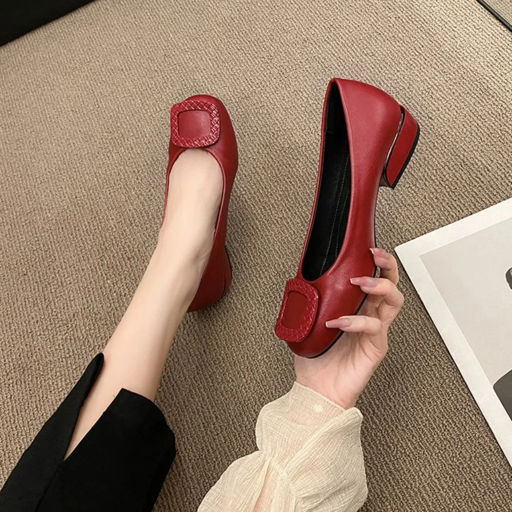 Weiche Lederschuhe mit weicher Sohle aus Kuhsehnen, Frühling/Herbst, Damenlederschuhe, festliche Damenschuhe für Sommer, Hochzeit, Bankett, Muttertag – Detail 23