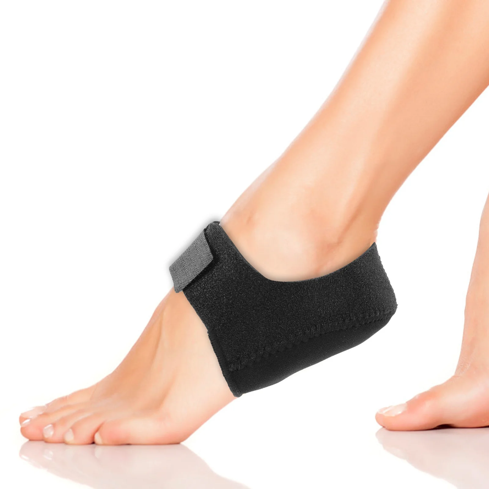 1 زوج حامي كعب المضادة للانزلاق متعددة الاستخدام وسادة مرنة مريحة المشي امتصاص الصدمات قابلة لإعادة الاستخدام قابل للغسل المطاط
