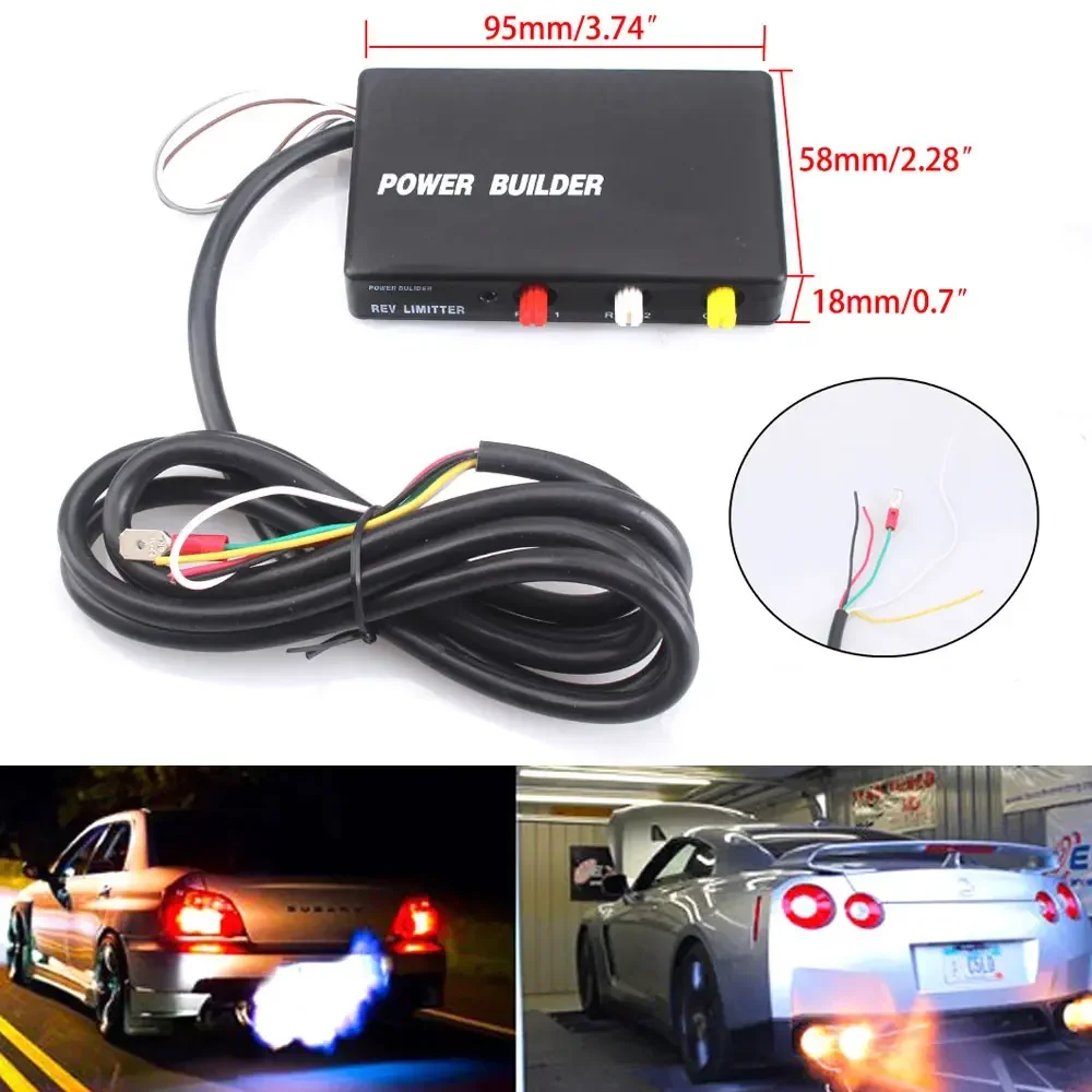 Car Power Builder Type B Rev Limiter Racing Exhaust Flame Thrower Kit/Power Ignition Rev Limiter Launch Control Fire Controller