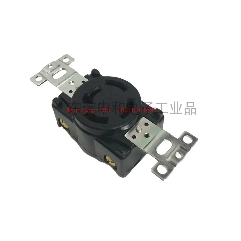 Limited Offer AMERICAN DENKI American Electric Motor Industrial Socket 4220/4222N Concealed Socket 20A 250V Black