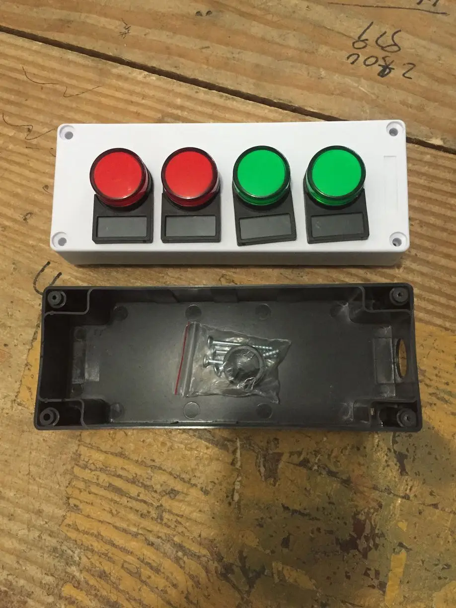 AC/DC 110V Electronic Machine Colored Pilot Signal Lamp Indicator Light 4 in 1