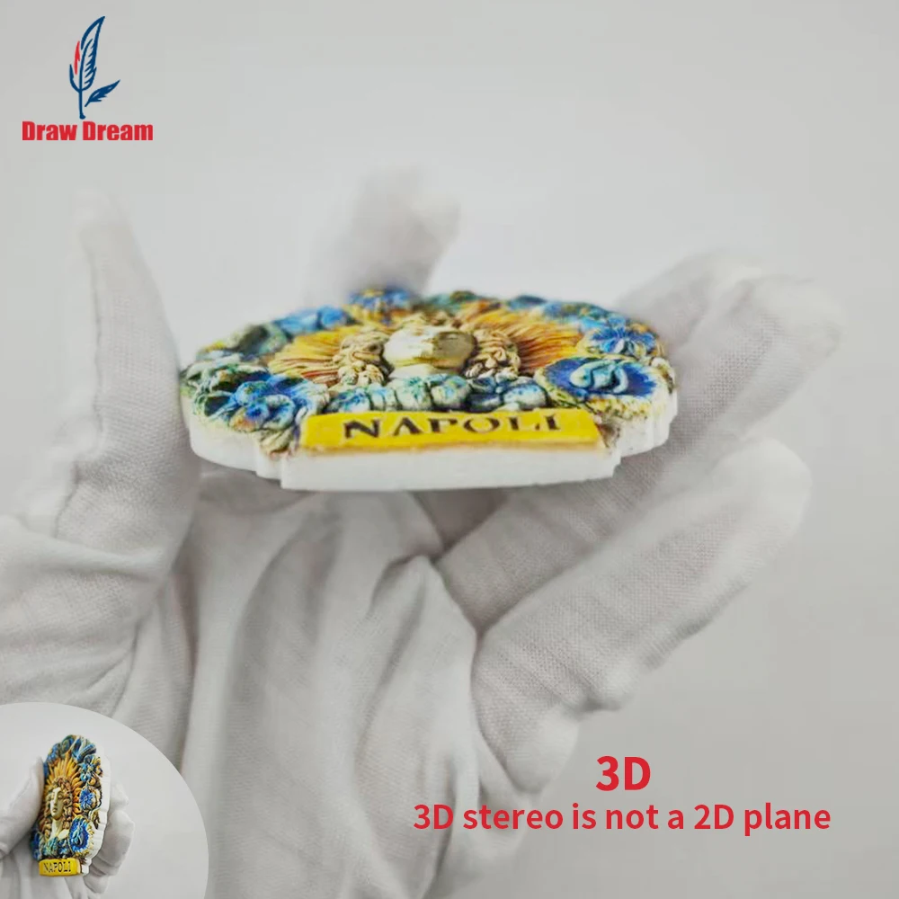 1Pc Naples Fridge Magnet, World Travel Souvenir Collection, Suitable for Home and Office Decoration, Personalized Exclusive Travel Souvenir Magnetic Fridge Magnet, Home Decor, Kitchen, Room, Office, Cabinet Crafts, Gifts, Holiday Souvenirs, Exquisite Small Gifts