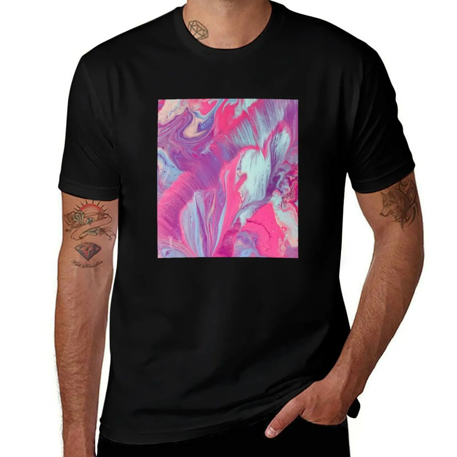 

Cute Digital Art Print T-Shirt Casual Basic Street Style T-Shirt