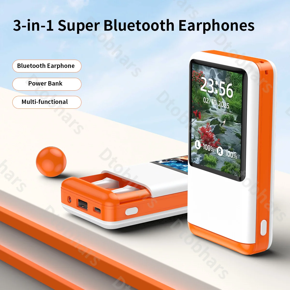 Многофункциональные Bluetooth-наушники с сенсорным экраном, большой аккумулятор, внешний аккумулятор, мультимедийные наушники «три в одном», необходимые для путешествий Многофункциональные Bluetooth-наушники с сенсорным экраном, большой аккумулятор, внешний аккумулятор, мультимедийные наушники «три в одном», необходимые для путешествий