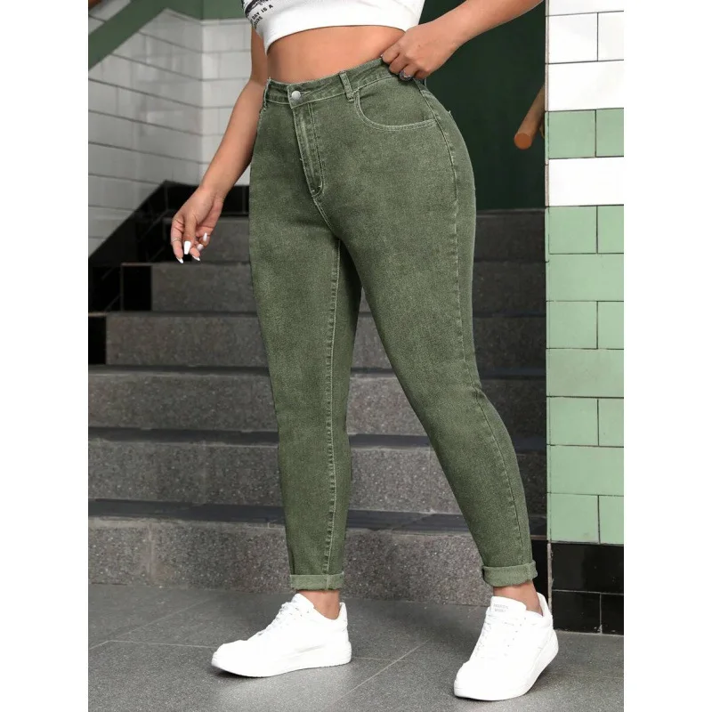 

plus Size Elastic Jeans Women's Comfortable Stretch Denim Pants Neutral Spring Fashion Online And Offline Available Other Mat...