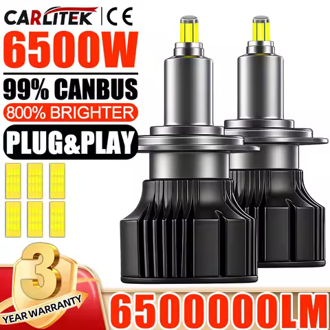 H7 H11 H1 LED Headlights For Projector Lens Canbus H3 H8 H9 9005 HB3 9006 HB4 9012 HIR2 360 Degree CSP Turbo Fan Fog Lamp 6000K