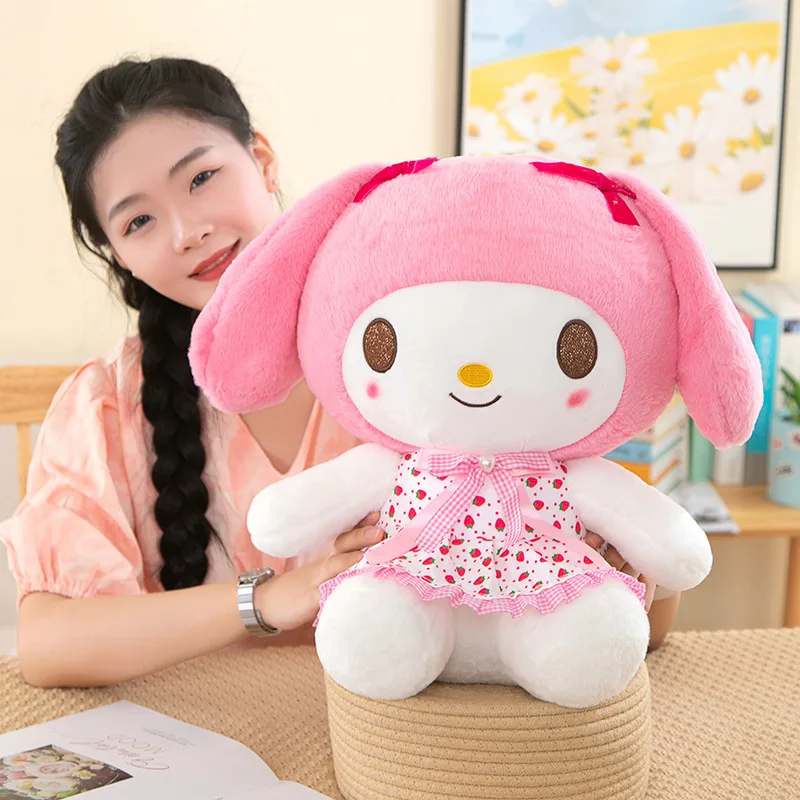 Sanrio Kawali Kuromi Hello Kitty My Melody Cinnamoroll almohada juguetes de peluche llavero muñeca de peluche para niños regalo de Navidad