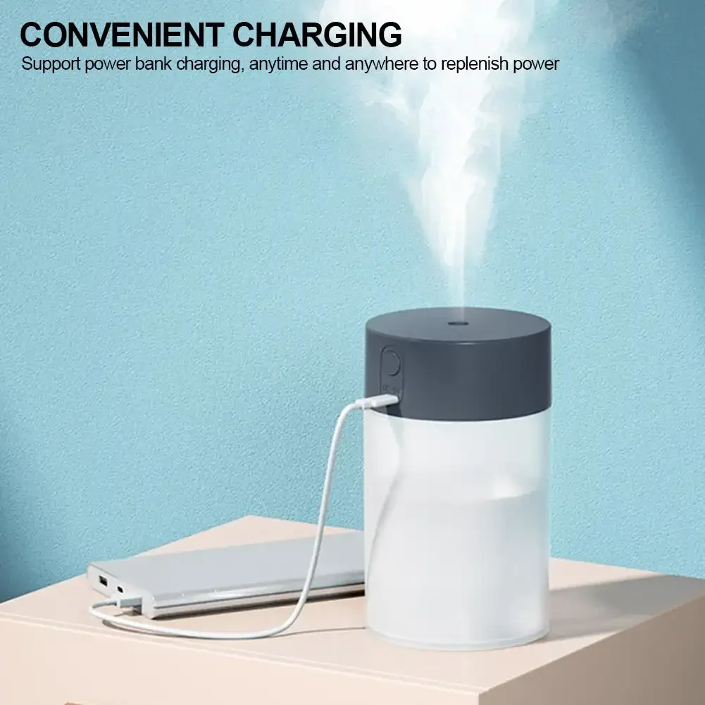 Mini humidificador de 260ML, humidificador de aire ultrasónico USB, lámpara LED, difusor de aceites esenciales, purificador de coche, generador de niebla de aniones aromáticos portátil