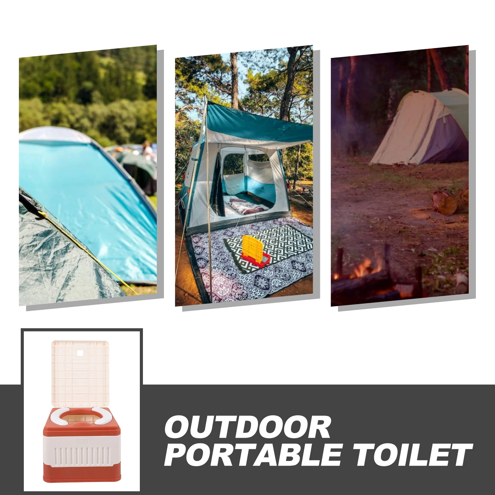 

Portable Foldable Toilet Seat Lightweight Collapsible Camping Emergency Outdoor Travel Potty Adults Elderly Mint Green PVC