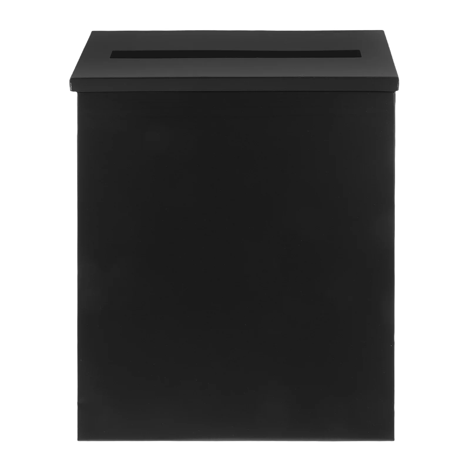 

Iron Suggestion Box Wall Mounted Metal Feedback Box For Office Home Anonymous Voting Rustic Style Deposit Container Black