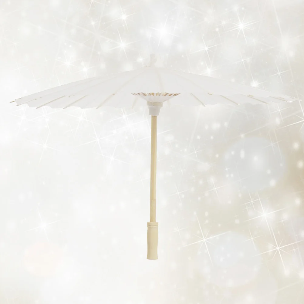 

40Cm Diameter Dance Umbrella Diy White Paper Parasol Party Wedding Celebration Decoration Performance Props Craft
