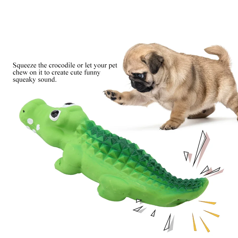 Puppy Dog Latex Squeaky Toys For Small Medium Dogs Cute Crocodile Chew Toy For Pet Cat Products Puppy Accessories