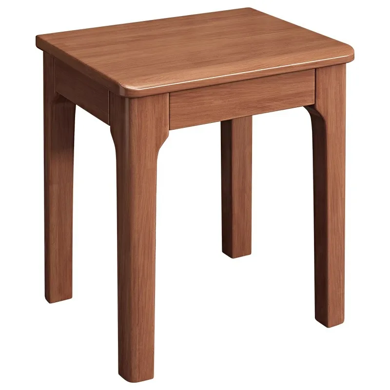 Taburete de madera totalmente maciza, taburete cuadrado para el hogar, banco pequeño, moderno, sencillo, para restaurante, mesa de comedor, silla de comedor