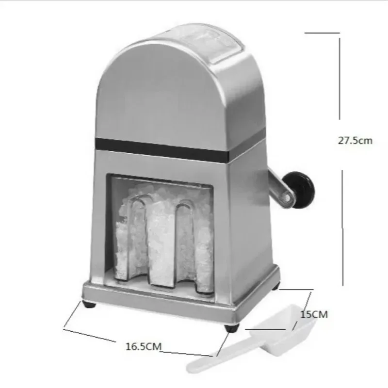 Hand-cranked Stainless Steel Shaved Ice Machine  Small Manual Shaved Ice Machine For Street Vendors And Home Use Ice Crusher