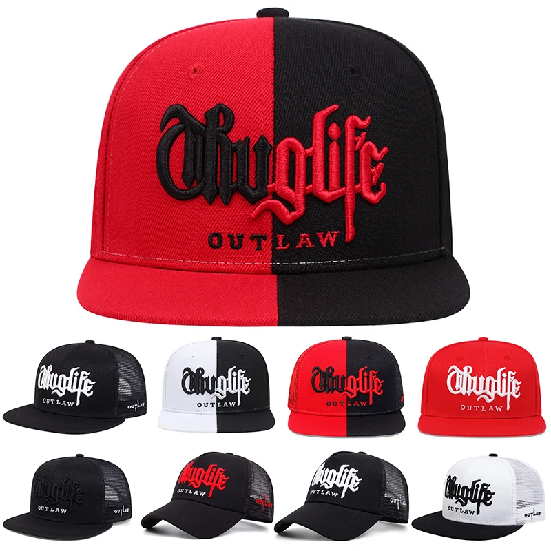 

2025 модная кепка Fastball с вышивкой Thuglife, бейсболка в стиле хип-хоп, шляпа Snapback для взрослых, уличная повседневная солнцезащитная кепка, дропшиппинг