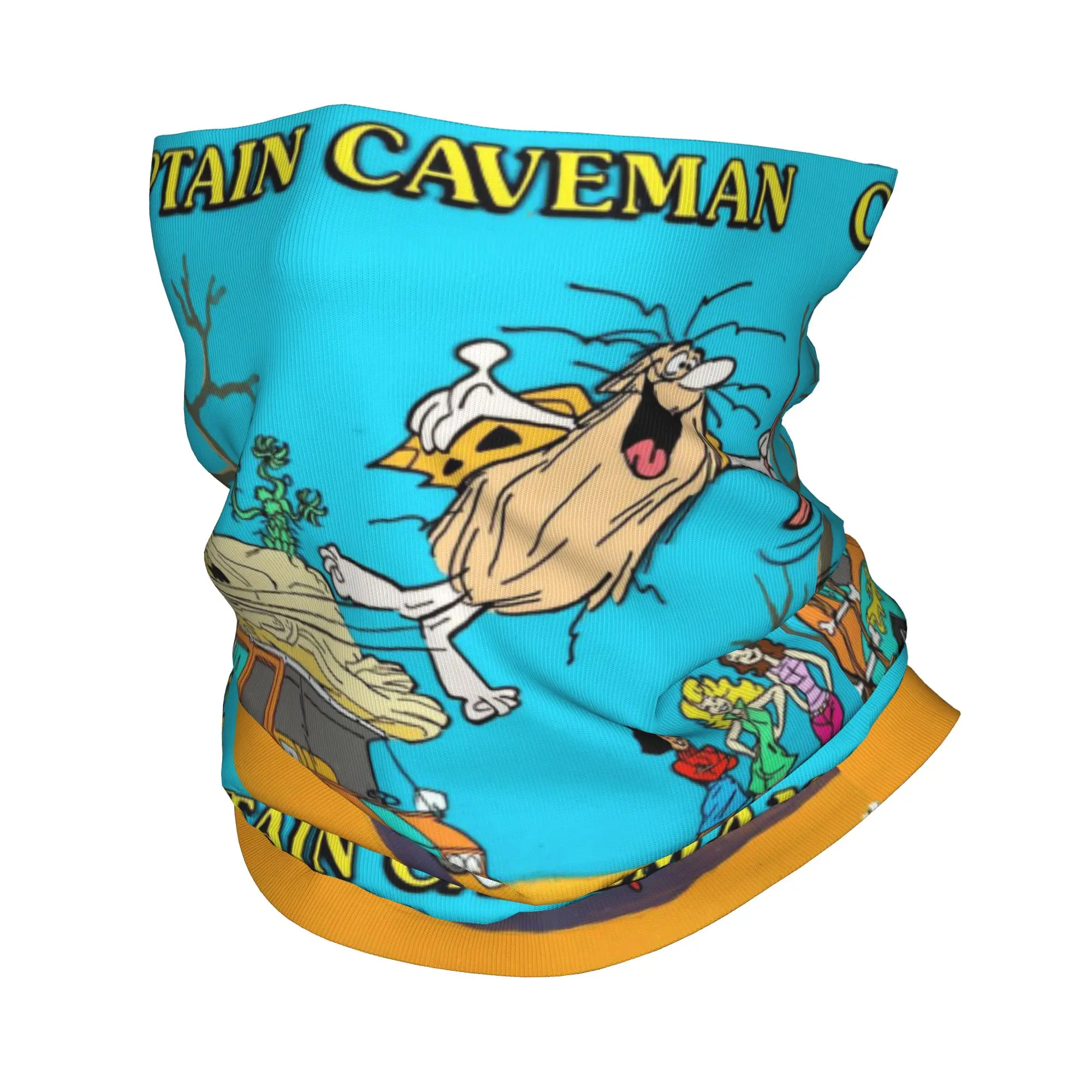 Captain Caveman and the Teen Angels Themed  Bandana Neck Cover Printed Wrap Scarf Multi-use Cycling Scarf Riding For Men Women