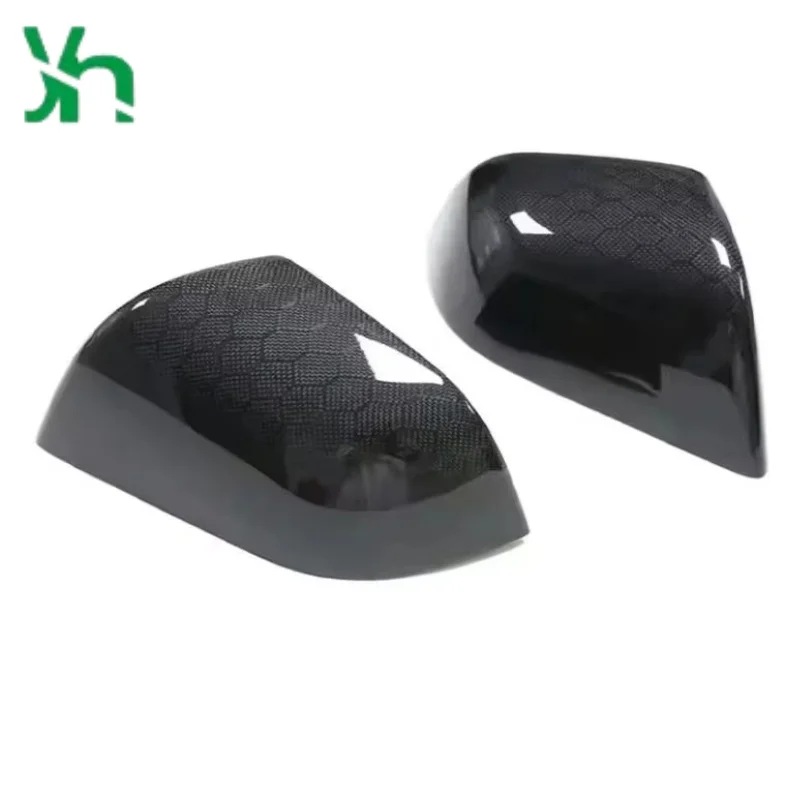 ل تسلا نوع 3 2016-2022 العسل ألياف الكربون مرآة الرؤية الخلفية غطاء الكربون الجاف الجانب الباب مرآة الرؤية الخلفية عصا الزخرفية #2