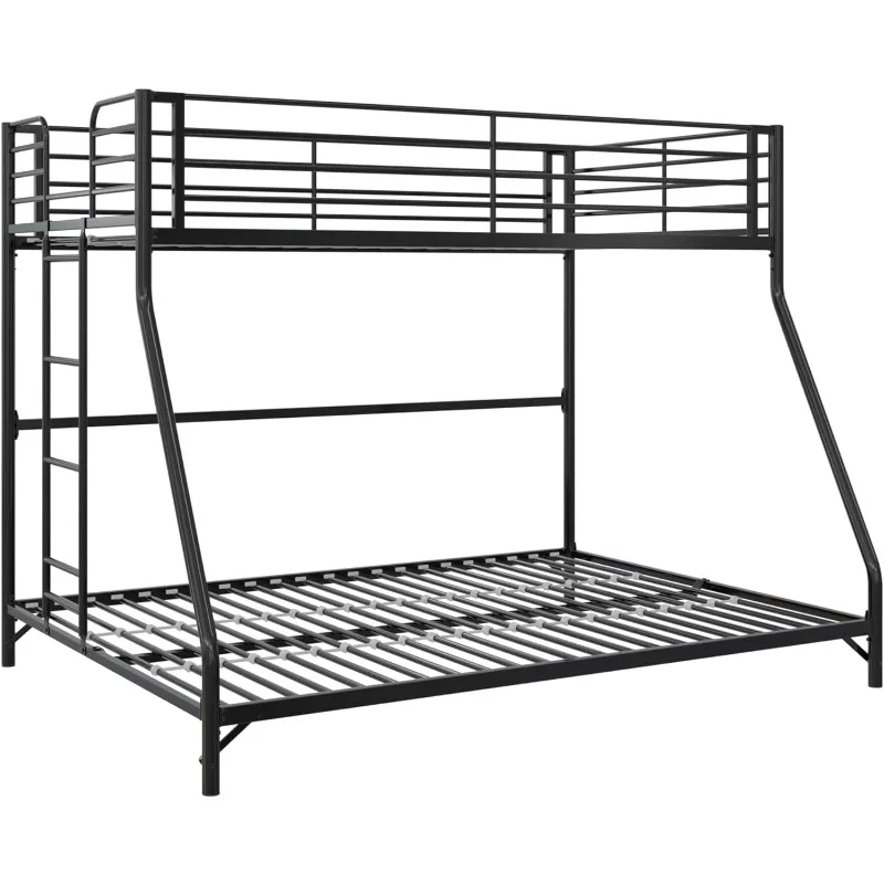 

Daven Easy Assembly Metal Bunk Bed for Kids, Teens and Adults, with Ladder, High Guardrail, Metal Slats, Smooth Rounded