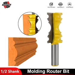 Fresa 1/2 Shank Molding Router Bit Line Knife Tenon Cutter per strumenti per la lavorazione del legno elaborato Chair Rail Bit