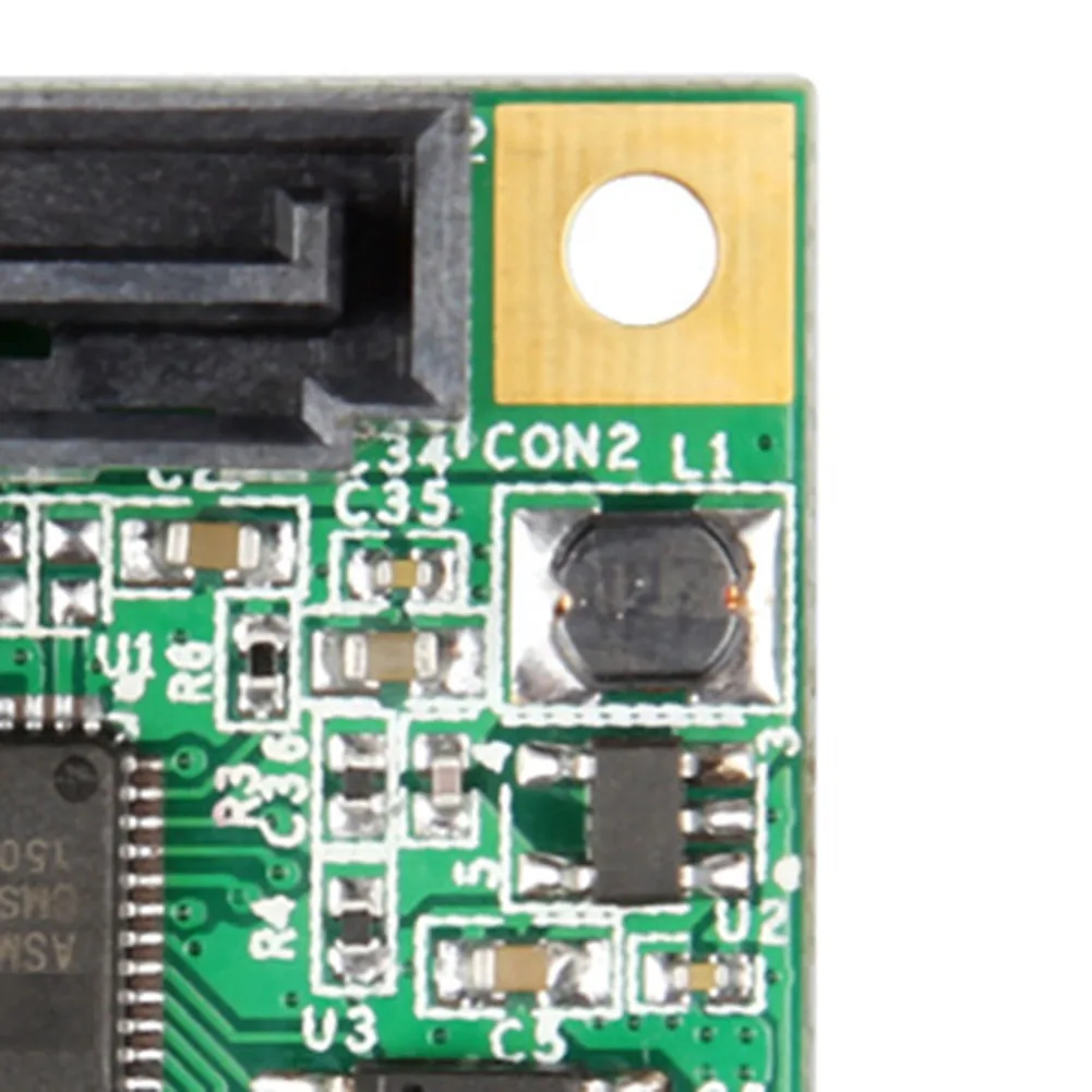BABQ Mini PCI Express 2 Internal SATA III ( 6 Gb /S) Kartu Pengontrol RAID ASM1061R 2 Port SATA 3.0 6Gbps Kartu Ekspansi SSD