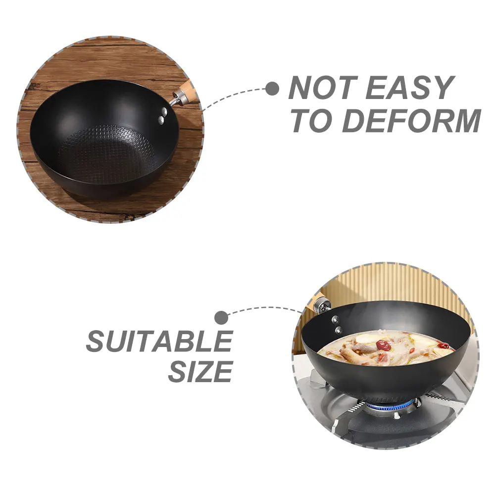 

Nonstick Frying Pan Cooking Pan No-Stick Iron For Small Wok Electric Stove Stir-Fry Chinese Wok Kitchen Cookware